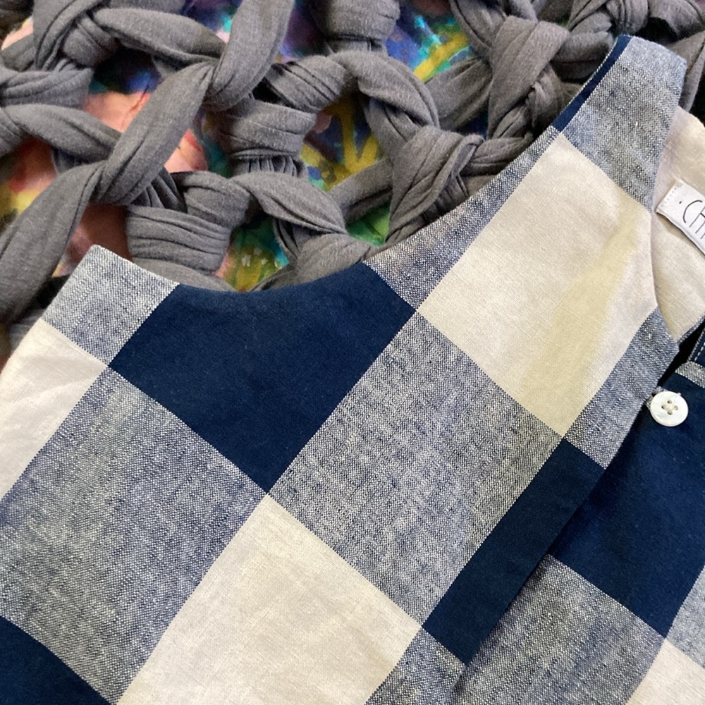 Christy Dawn Blue and White Gingham Halter Sundress - Picture 8 of 16